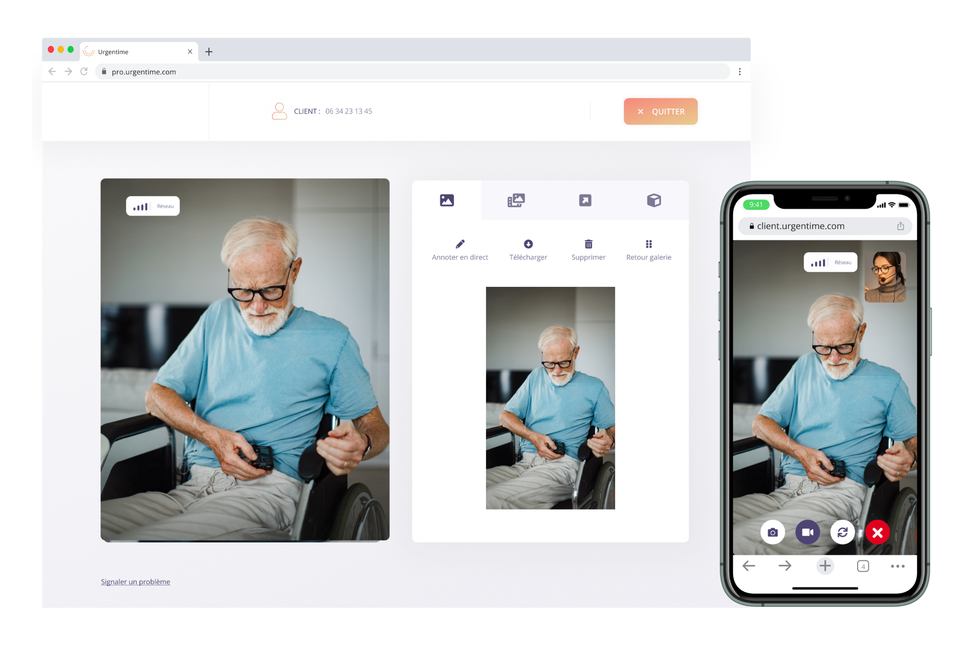 Visio-assistance pour le suivi de dispositifs médicaux à domicile - PSAD HAD